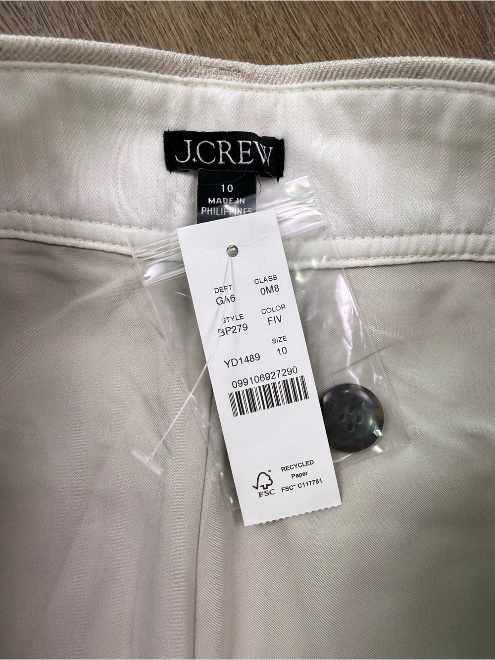 NWT J. Crew Remi Shorts in Stretch Linen Blend in Flax Ivory Size 10 - Picture 7 of 11